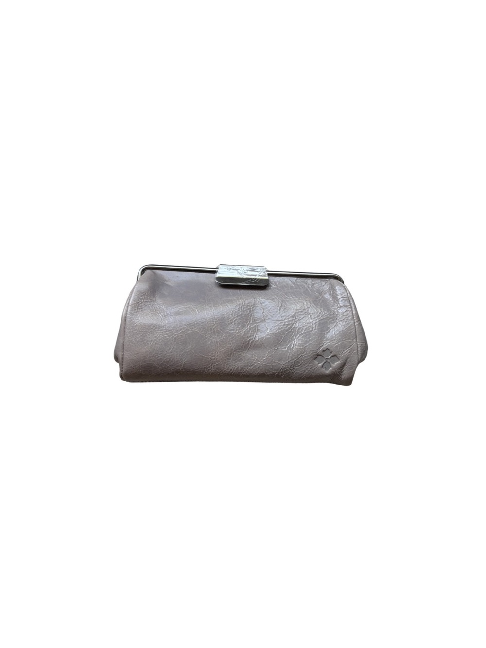 Patricia Nash Grey  Leather Frame Clutch